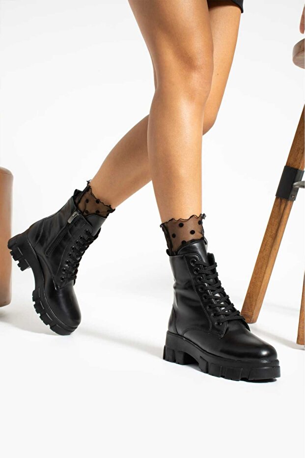 Siyah Mat Postal Bot - 2