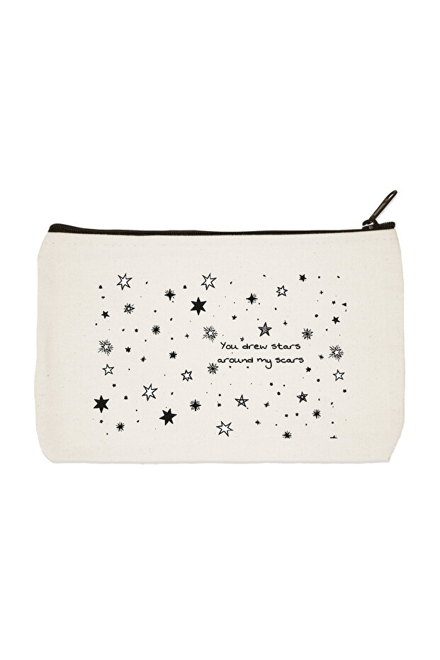 You Drew Stars Printed Cloth Makeup Bag, Pen Holder, Handbag