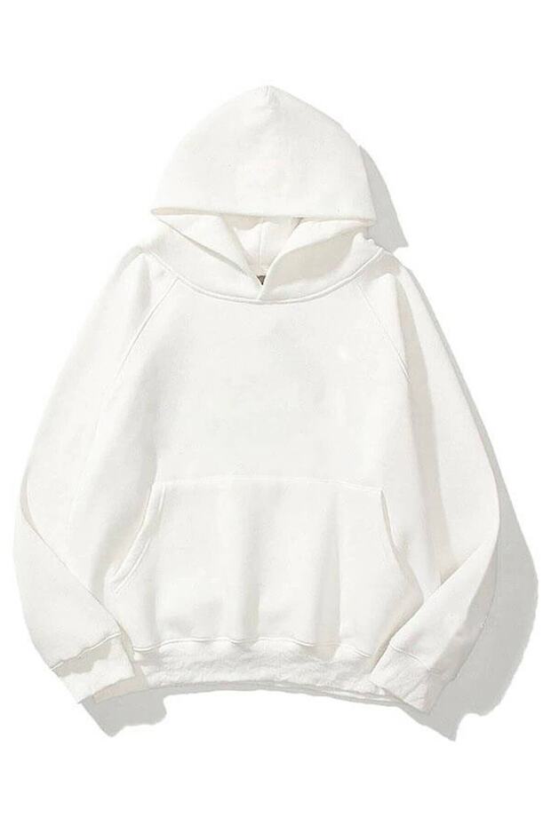Unisex White Basic Sweatshirt Trndz200 - 1