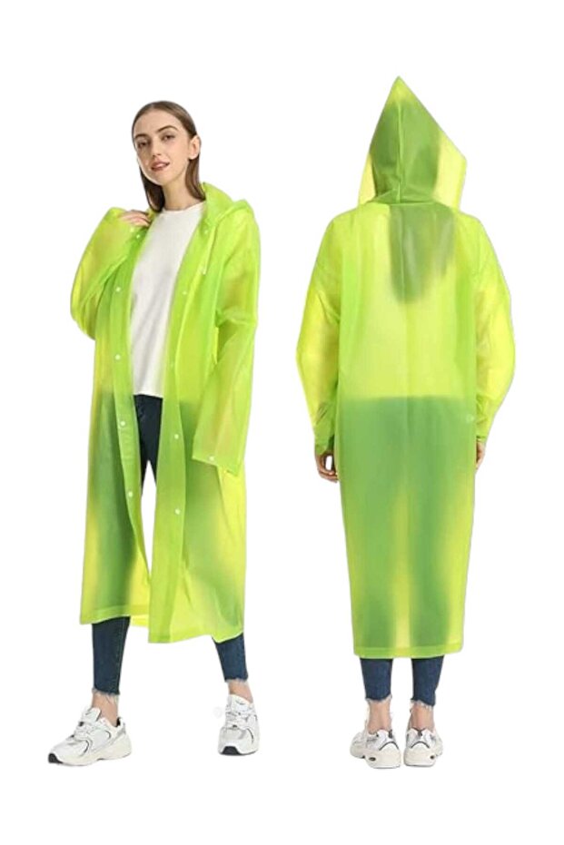 Women's Windproof Hooded Raincoat Eva Raincoat