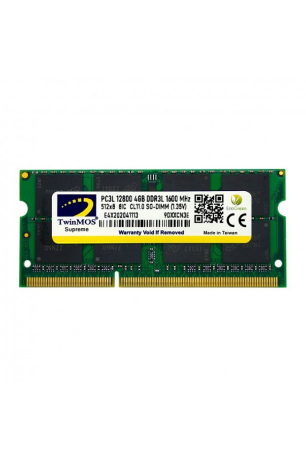 Twinmos 4Gb, Ddr3, 1600Mhz, 1.35V Notebook Ram, 4Gb Ddr3 1600Mhz 1.35V Notebook Ram