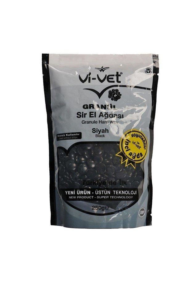 Vi-vet Granül Soyulabilir Boncuk Ağda Black Tüm Ciltler Için 250 ml Bezsiz Kullanılır 8697422251305 - 1