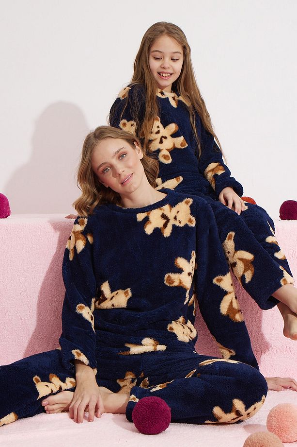 lacivert Alt-Üst Wellsoft Pijama Takım - 1
