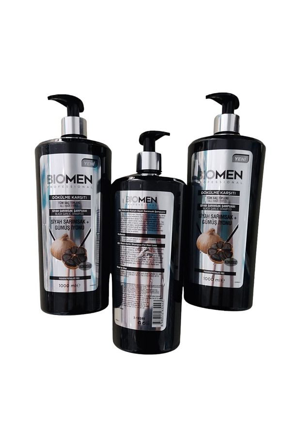 dökülmeye karşı siyah sarımsak+gümüş iyonu şampuan seti 3*1000ml:3000ml - 6