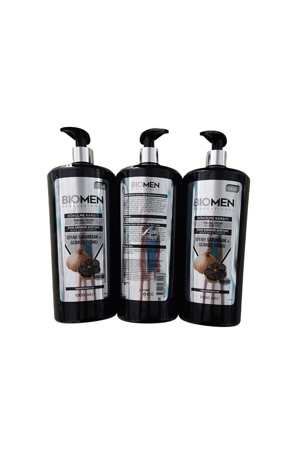 dökülmeye karşı siyah sarımsak+gümüş iyonu şampuan seti 3*1000ml:3000ml - 1