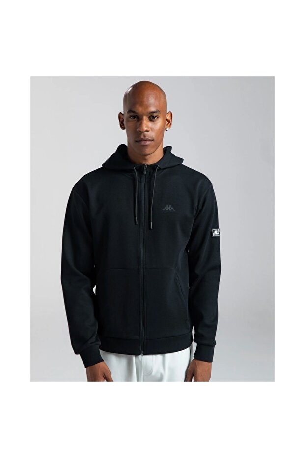 Authentic Aika Men's Black Hooded Jacket