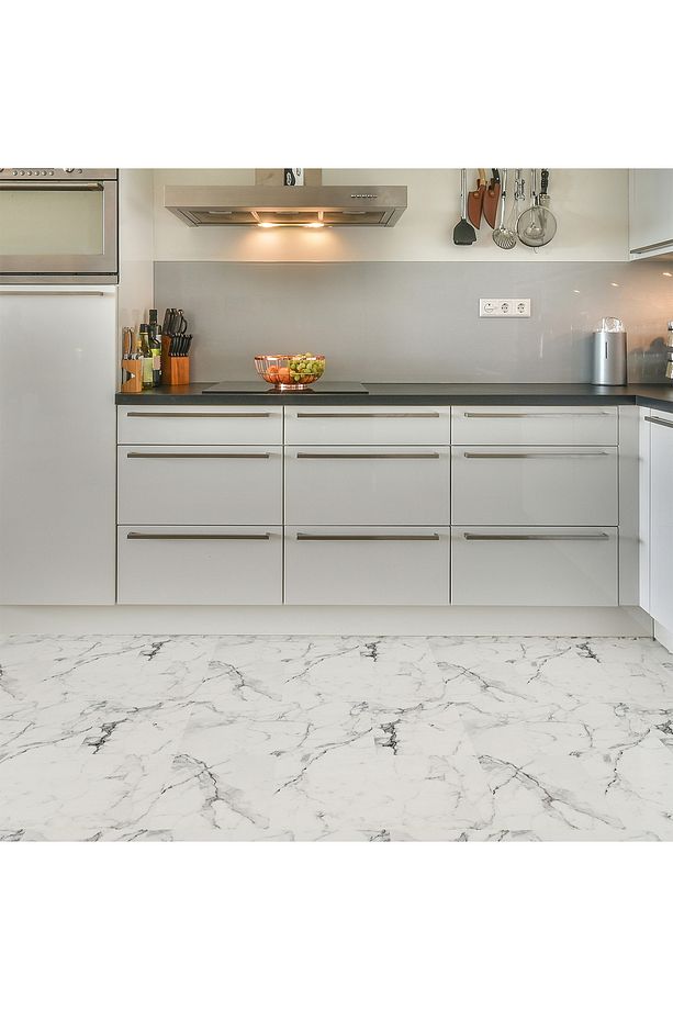 1Adet 30cm×30cm Kendinden Yapışkanlı LVT Zemin ve Duvar Kaplama Mutfak Banyo Karo Stickr - 3