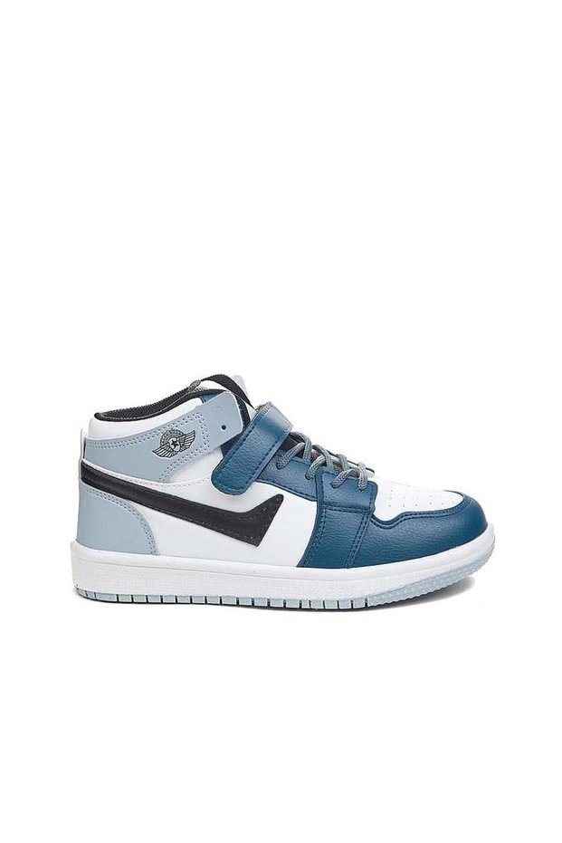 Boys Girls Velcro Seasonal Skin Leather High-top Anatomical Sneakers Sports Boots