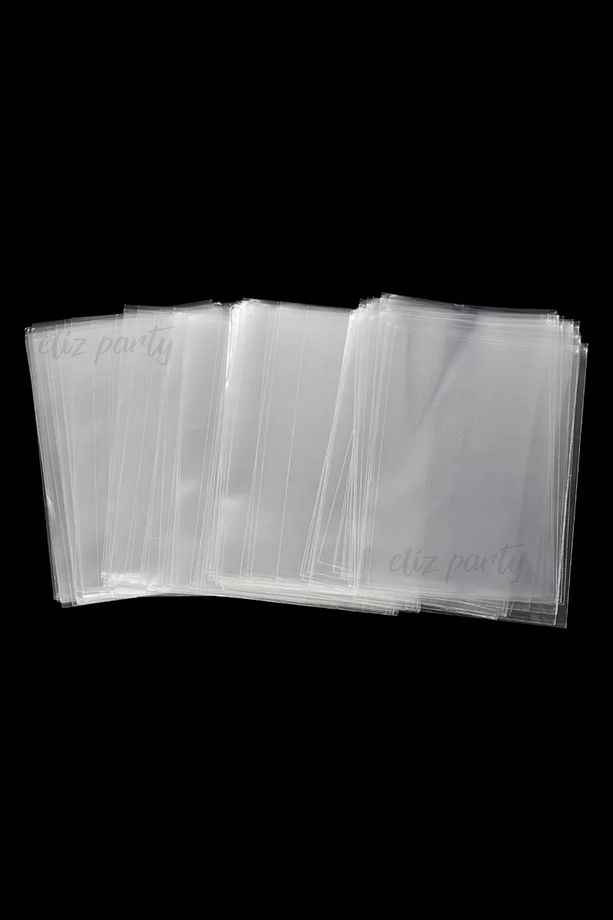 Şeffaf Parlak Bantsız Jelatin Poşet 10x20cm Kurabiye Aksesuar Hediye Paketleme Poşeti 100 Adet - 7