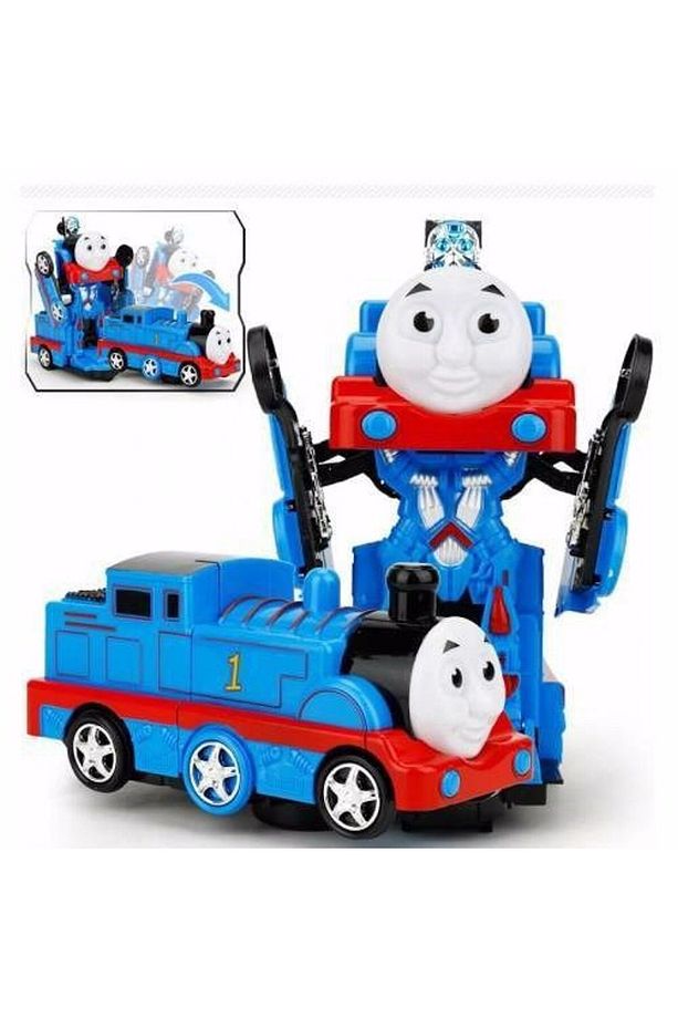 Oyuncak Robota Dönüşen Thomas Tren Çarp Dön Sesli Işıklı Hareketli Oyuncak Tren - 1