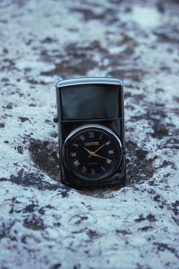 Saatli Zippo Tarzı Tek Torch Çakmak - 1