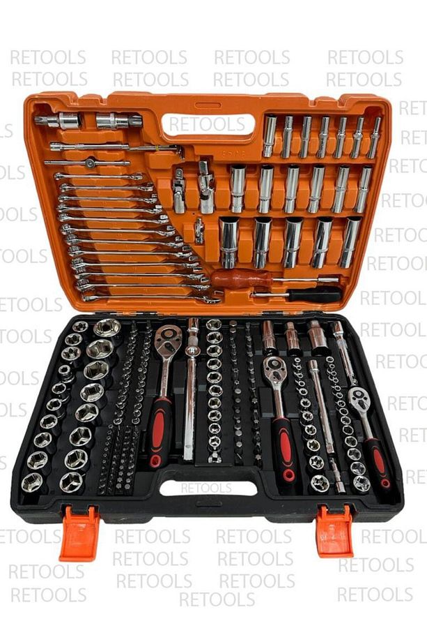 Chrome Vanadium 216 Parça 1/2-3/8-1/4 Profesyonel Lokma Takımı - 2