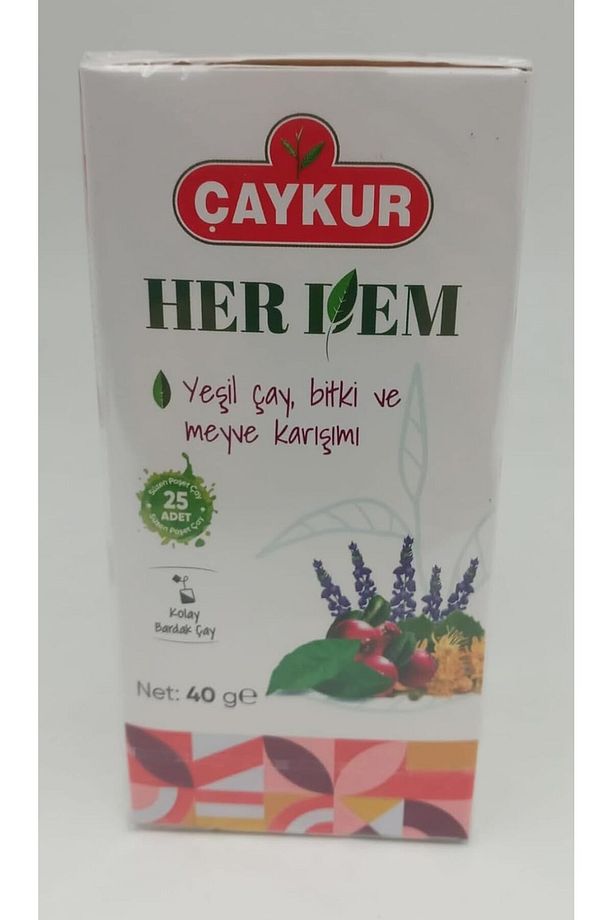 HERDEM YEŞİL ÇAY KARIŞIMLI KARIŞIK BİTKİ VE MEYVE ÇAYI 40 GR (Bardak Poşet Çay) - 2
