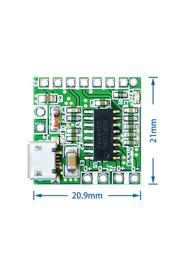 Pam8403 Mini Ses Yükseltici Class D 2x3w Amfi Kartı Micro Usb Beslemeli Stereo - 3