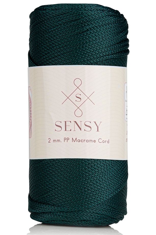 2 Mm - 200 gr Polyester Makrome Ipi Yeşil 230 M Polyester Makrome Ip Supla Ip Ve Çanta Ipliği - 1