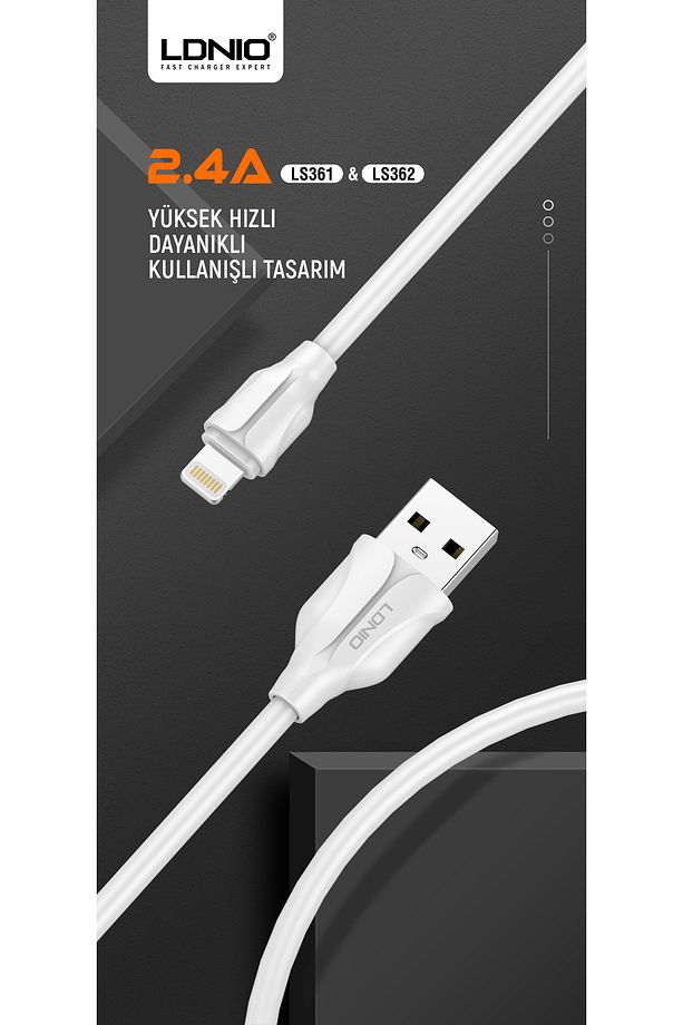 Şarj Ve Veri Aktarım Hızlı Şarj Kablosu 2 Metre Ls362 Micro - 2