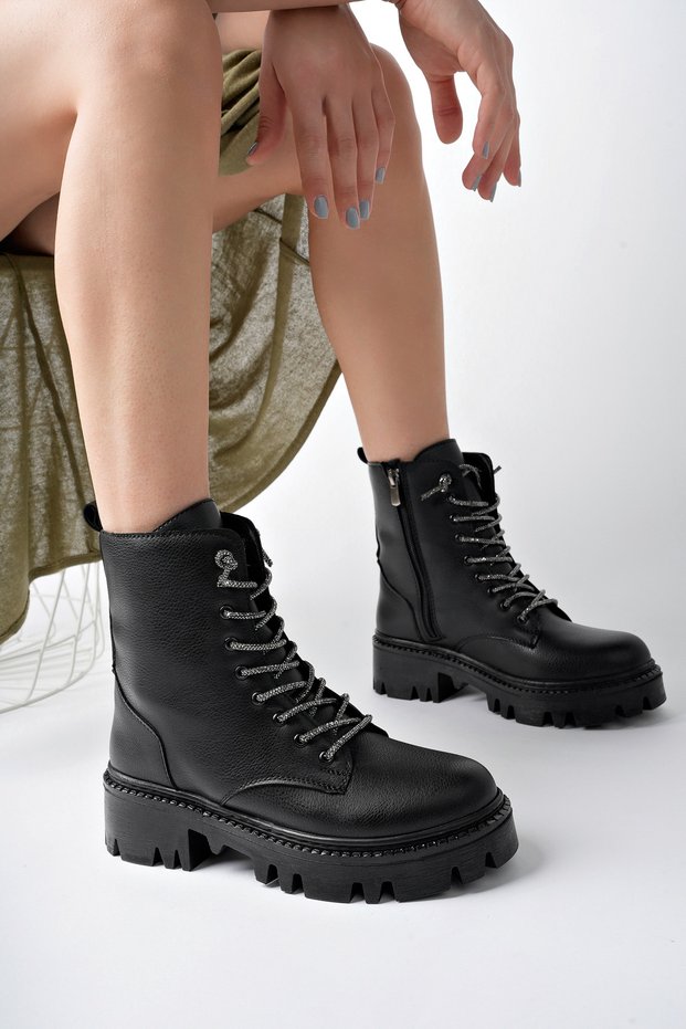 Black Skin Women's Boots