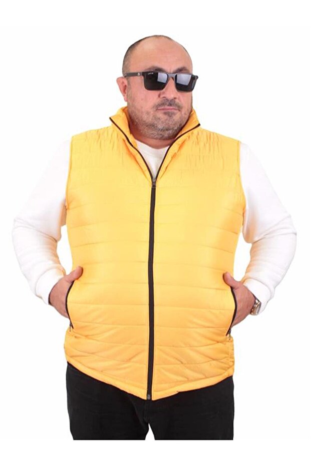 Large Size Jessica Water Repellent Vest 22810 YELLOW