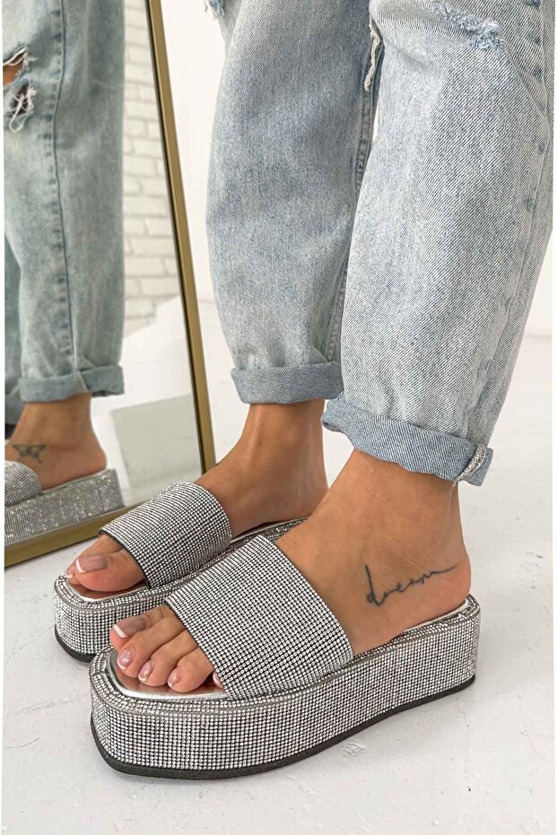 Splendy Gümüş Terlik - 3