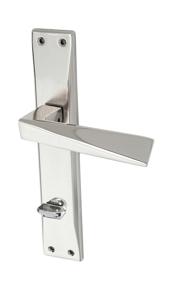 Piramit Krom Zamak Aynalı WC Kapı Kolu Takım - 2