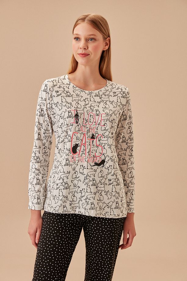 Meow Pijama Takımı - 3