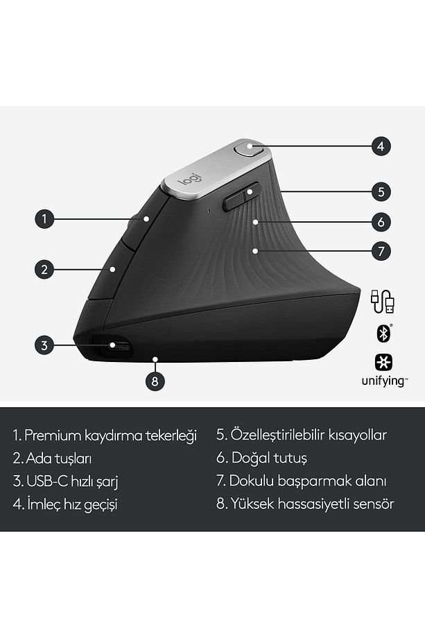 MX Vertical Advanced Ergonomic Ergo Mouse - 6