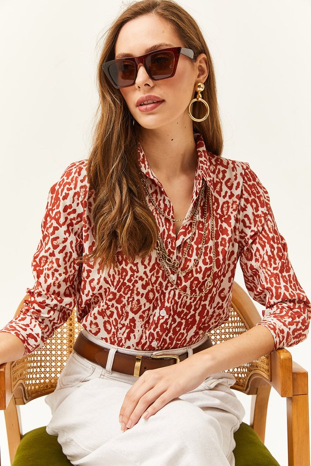Ženska košulja Tile Leopard Tkano
