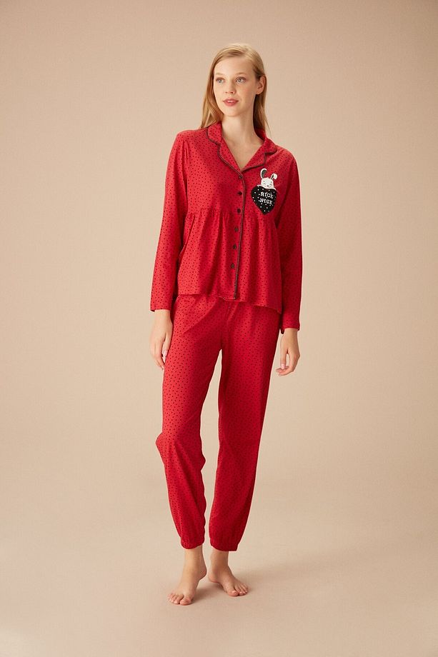 Bunny Pointy Maskülen Pijama Takımı - 3