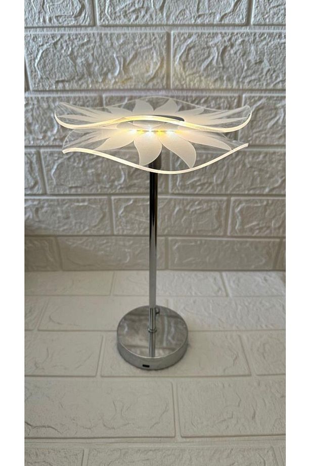 Lw-17 Şarjlı Ayçiçek Kristal Elmas Masa Lambası Dokunmatik Romantik Akrilik Led Gece Lambası - 5