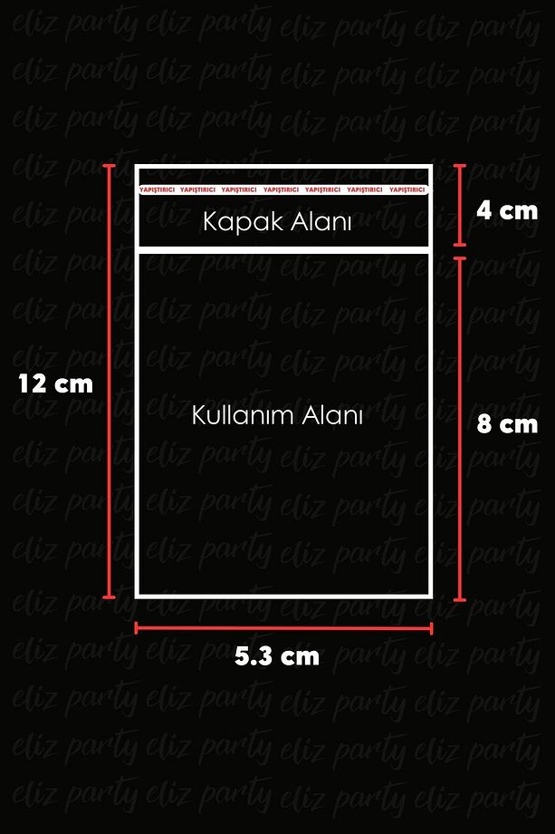 5.3x12cm Şeffaf Bantlı Yapışkanlı Opp Parlak Jelatin Poşet Bijuteri Aksesuar Paketleme Poşeti 100 Ad - 2
