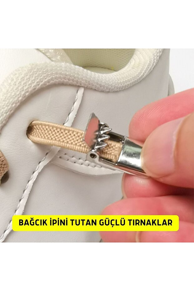 Takbırak Mıknatıslı Lastikli Ayakkabı Bağcığı, Akıllı Bağcık, Bot Çocuk Spor Bağcık - 5