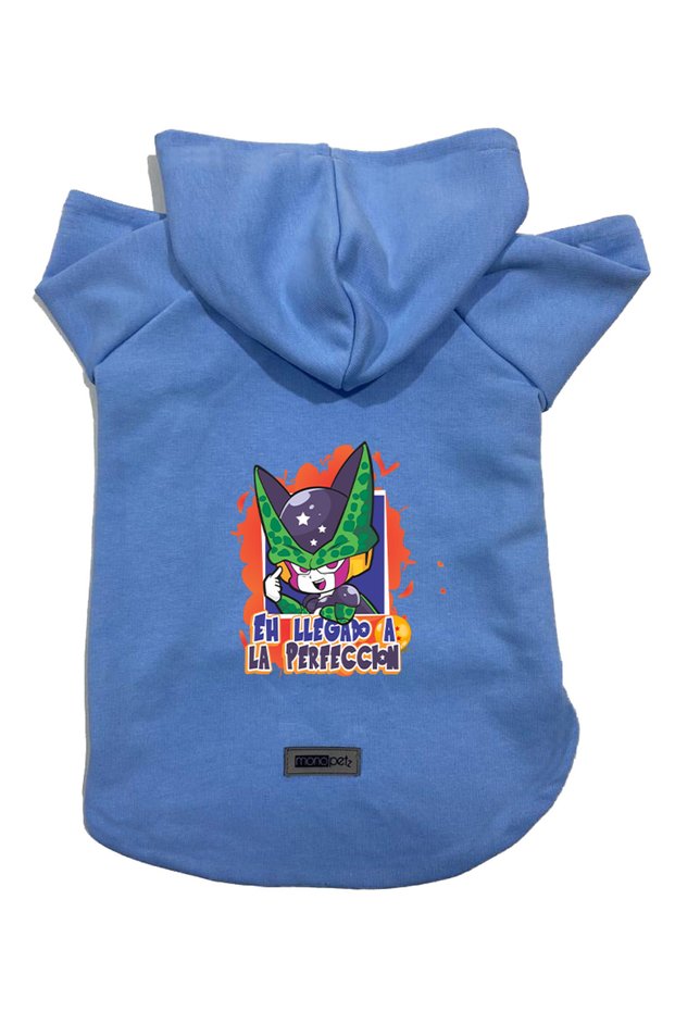 Hooded Fleece Sweatshirt Dog and Cat Outfit & Dress - Blue DBZ 05 - Size L