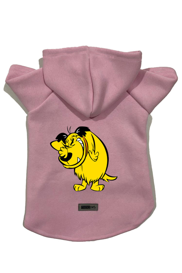 Hooded Fleece Sweatshirt Dog and Cat Outfit & Dress - Pink Rabugento
