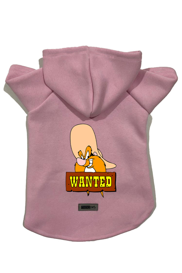 Hooded Fleece Sweatshirt Dog and Cat Outfit & Dress - Pink J-Sam - Size M
