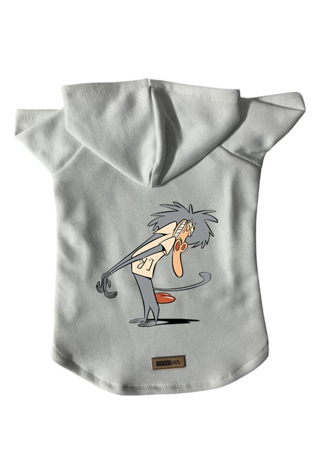 Hooded Fleece Sweatshirt Dog and Cat Outfit & Dress - White IR005 - Size L