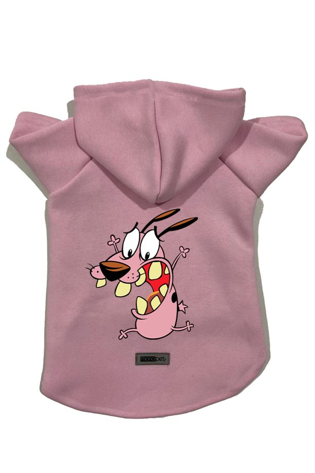Hooded Fleece Sweatshirt Dog and Cat Outfit & Dress - Pink Courage