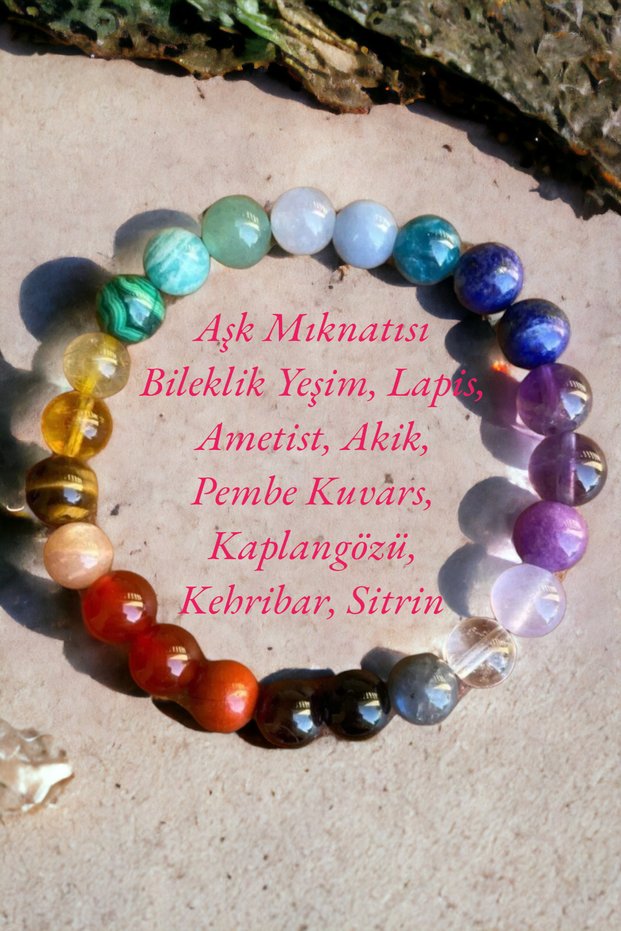 Love, Happiness, Peace Natural Stone Bracelet 8 mm (Jade, Lapis, Amethyst, Agate, Pink, Eyelets, Citrine)