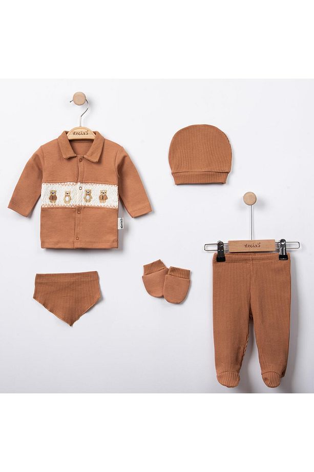 Montreal Soft Erkek Bebek Hastane Çıkışı Beşli Set - 1