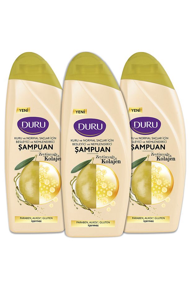 Zeytinyağı&Kolajen Kuru ve Normal Saçlar için Şampuan 3x500 ML - 1
