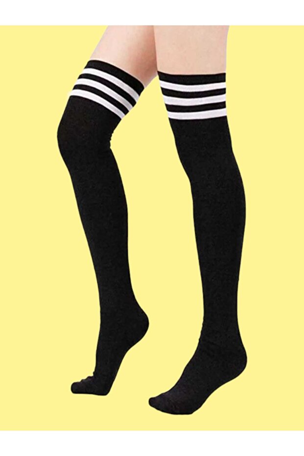 جوارب قطنية فوق الركبة - 1