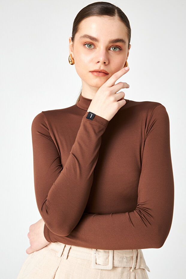 Kadın Soft Touch Acı Kahve Basic Body - 1