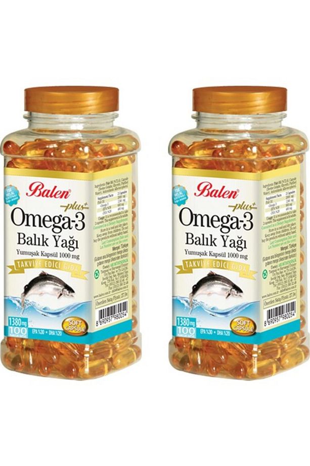 Omega 3 Balık Yağı 100 Yumuşak Kapsül 1000 Mg 2 Adet - 1