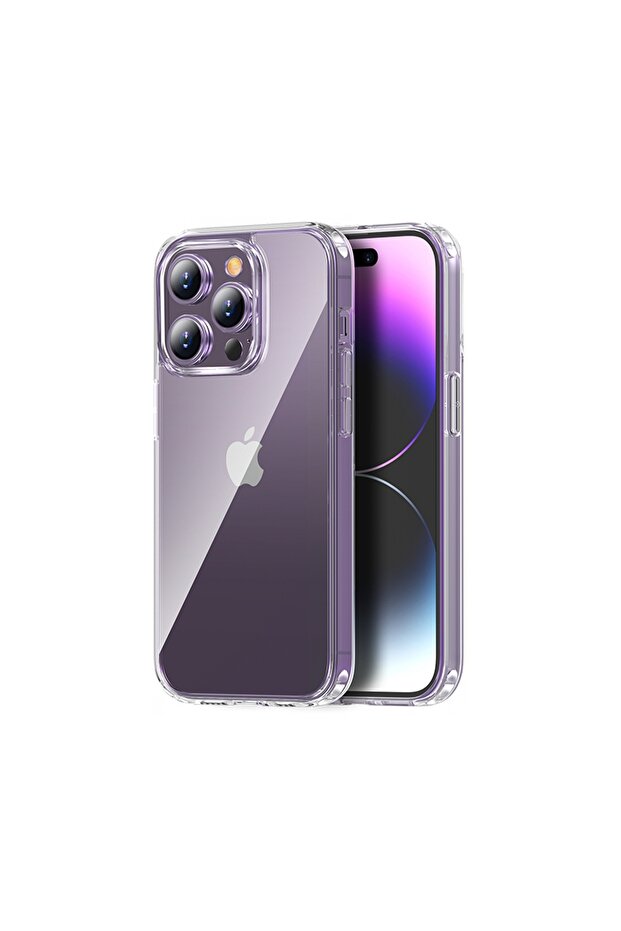 Space iPhone 14 Pro Max Crystal Serisi Şeffaf Silikon Kılıf - 1