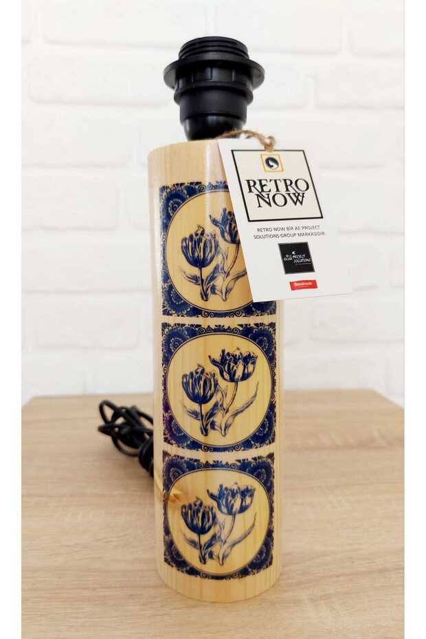 LALE AHŞAP AYAKLI ABAJUR - 2