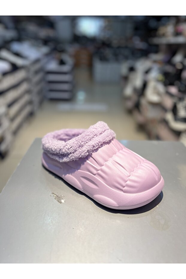 Eva Taban Yünlü Kadın Ev Terlik - 4