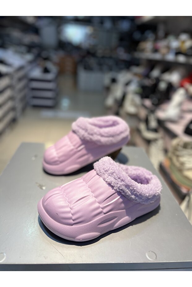 Eva Taban Yünlü Kadın Ev Terlik - 1