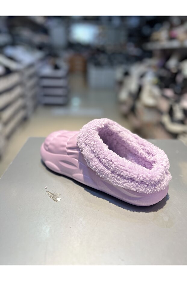 Eva Taban Yünlü Kadın Ev Terlik - 5