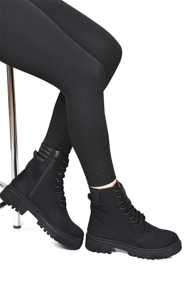 M.P. 232-2747ZN Kadın Düz Bot Siyah - 1