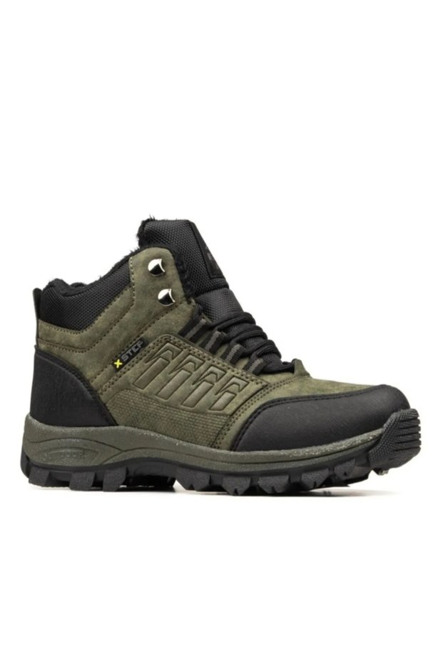 Unisex Black Fur Inside Anatomic Termo Sole Outdoor Boots Shoes