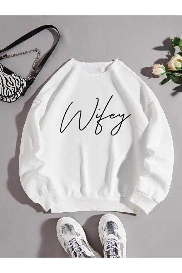 Sebesta Fashion Whitey Printed 2 Thread Shardon Unisex Crew Neck Oversize Sweatshirt0,,